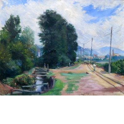 Lot 9 - Istvan Boldizsar Hungarian, 1897-1984 Sunlit...