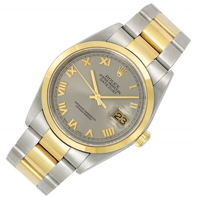 Lot 141 - Gentleman's Stainless Steel and Gold Wristwatch, Rolex