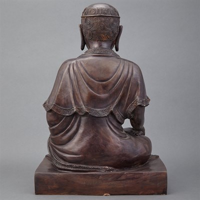 Lot 264 - Chinese Bronze Buddha 20th Century Seated in...