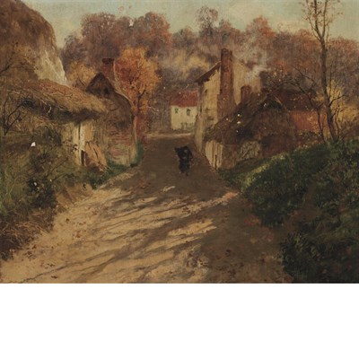Lot 15 - Frits Thaulow Norwegian, 1847-1906 Windswept...