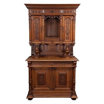 Lot 443 - Renaissance Style Carved Oak Buffet Late 19th...