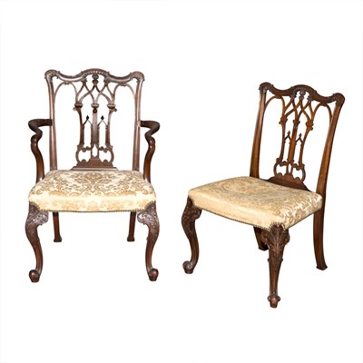 Lot 113 - Set of Eight George II Style Mahogany Dining...
