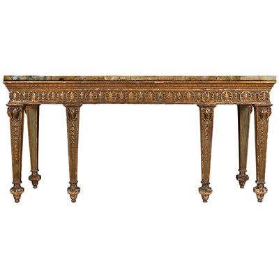 Lot 373 - George III Style Painted and Parcel Gilt...