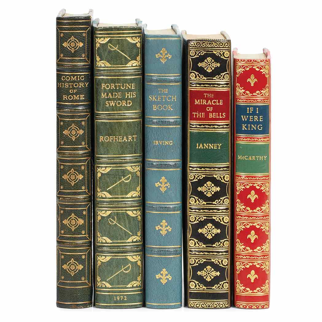 Lot 486 - [FINE BINDINGS] Group of 58 finely bound...