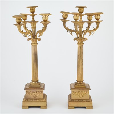 Lot 215 - Pair of Neoclassical Style Gilt-Metal...