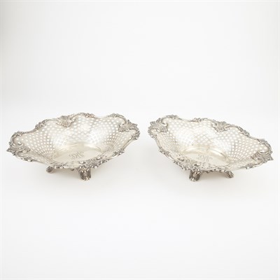 Lot 277 - Pair of Tiffany & Co. Sterling Silver Baskets...