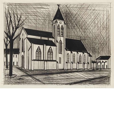 Lot 16 - Bernard Buffet (1928-1999) EGLISE (SORLIER 10)...