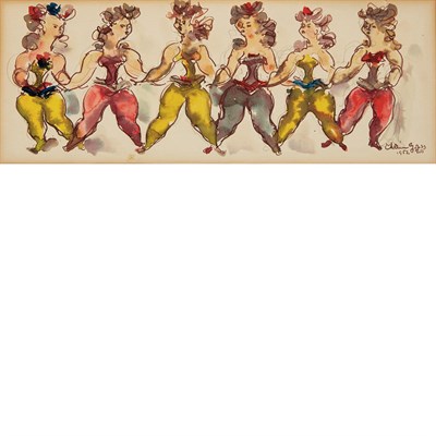 Lot 7 - Chaim Gross American, 1904-1991 Dancers Signed...