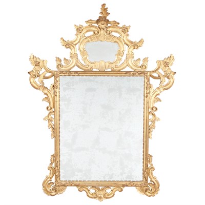 Lot 399 - Rococo Style Gold Painted Mirror Height 50...