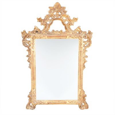 Lot 320 - Rococo Style Gold Painted Mirror Height 54...
