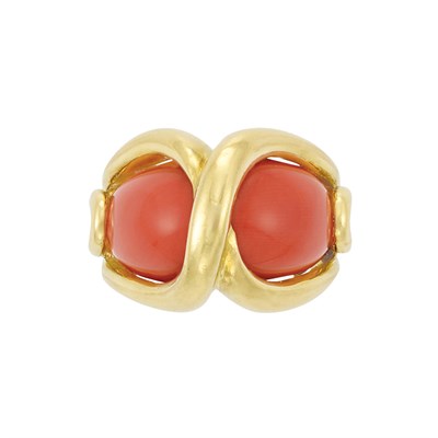 Lot 117 - Gold and Coral Ring, Cartier, France