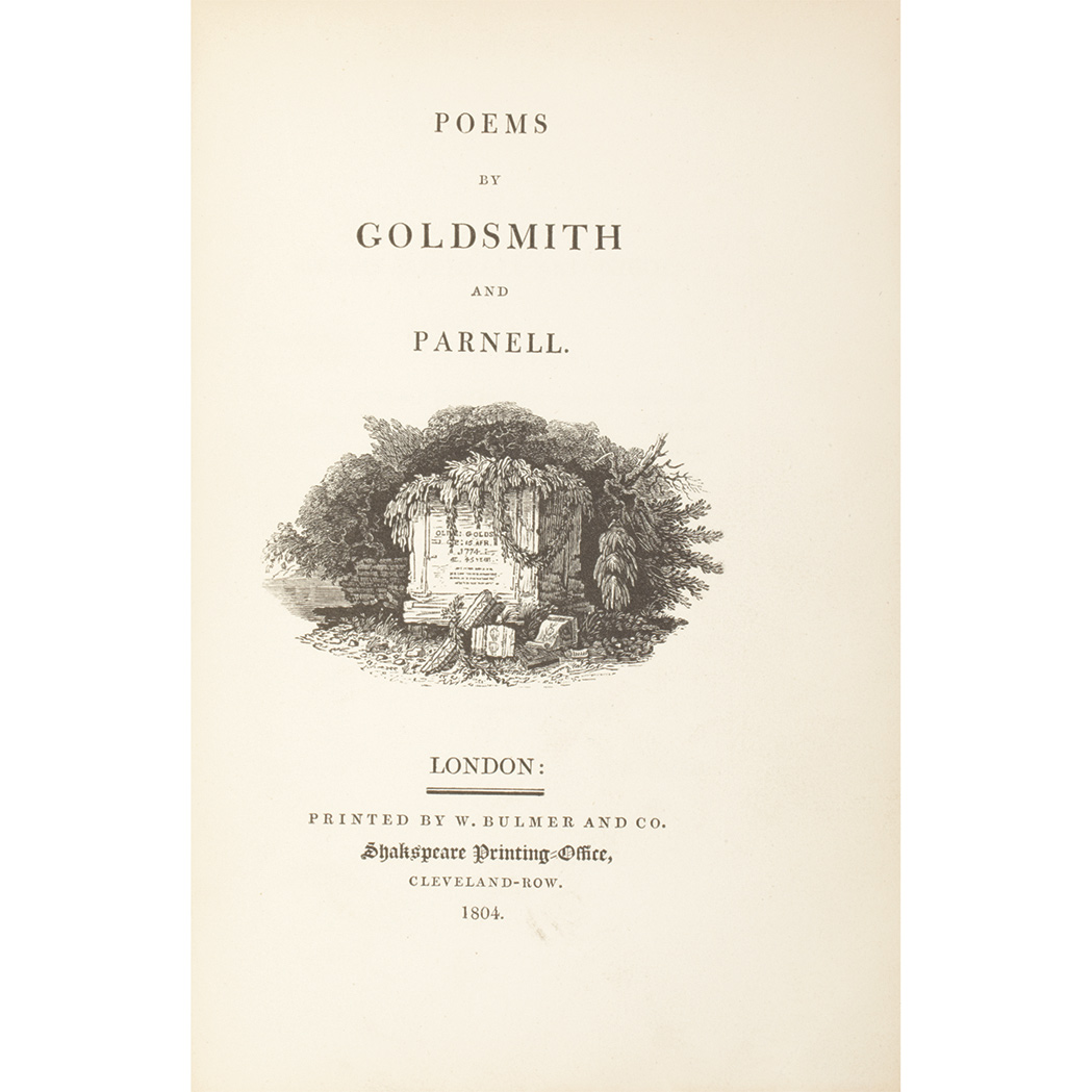 Lot 343 - [BEWICK, THOMAS] Poems by Goldsmith and...