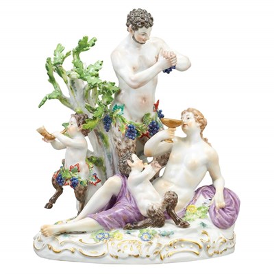 Lot 81 - Meissen Porcelain Figural Group In the form of...