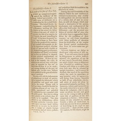 Lot 418 - [CONSTITUTION] American Museum, or Repository...