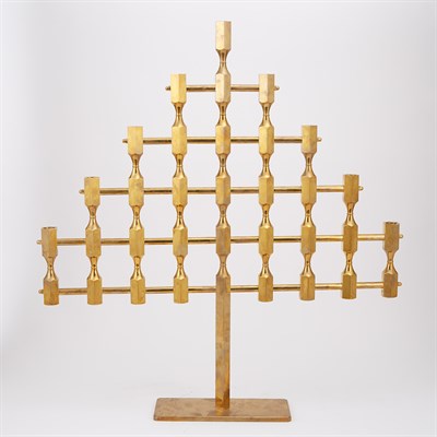Lot 403 - Gusums Bruk Swedish, 20th century Nine-Light...
