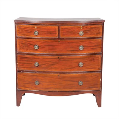 Lot 403 - George III Inlaid Mahogany Chest of Drawers...