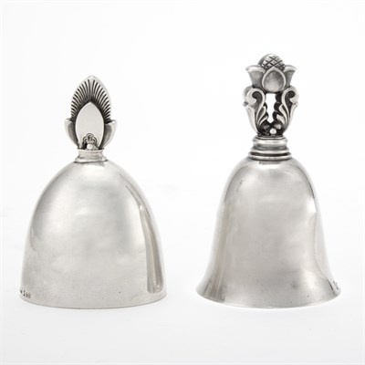 Lot 260 - Two Georg Jensen Sterling Silver Dinner Bells...