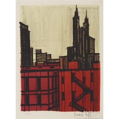 Lot 17 - Bernard Buffet NEW YORK VII (S. 59) Color...