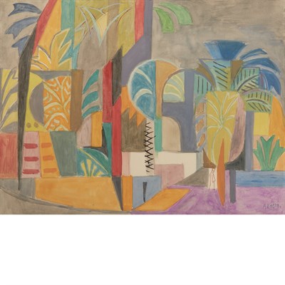 Lot 27 - Andre Lhote French, 1885-1962 Les Palmier a...