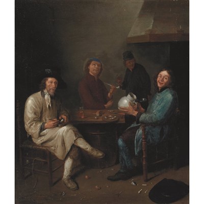 Lot 83 - School of Jan Steen Tavern Scene Oil on canvas...