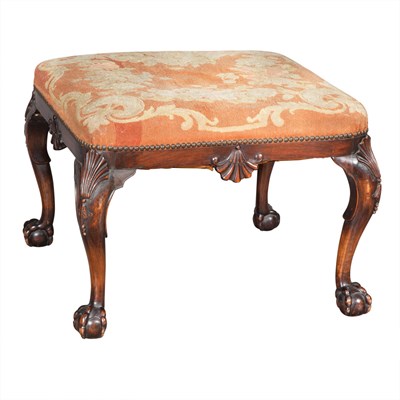 Lot 444 - Georgian Style Mahogany Needlepoint...