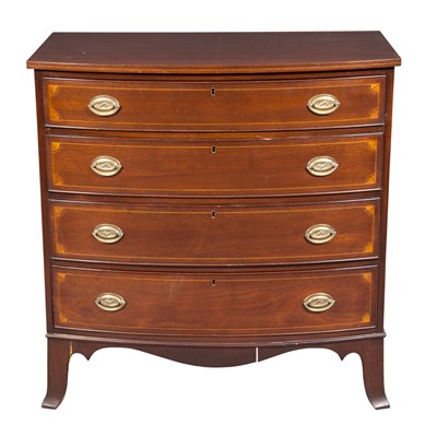 Lot 183 - Federal Style Mahogany Bowfront Chest of...