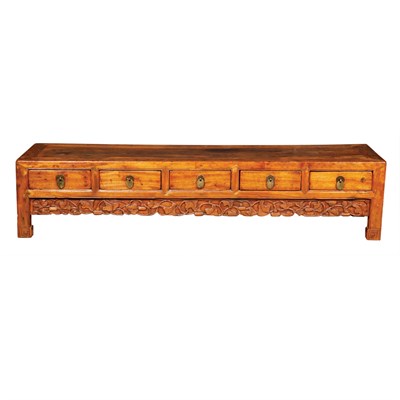 Lot 240 - Chinese Hardwood Low Table Height 12 inches,...