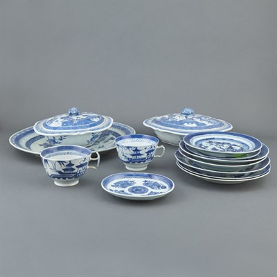 Lot 121 - Group of Canton and Nanking Blue and White...
