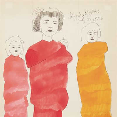 Lot 193 - Andy Warhol KYOTO, JAPAN Hand-colored offset...