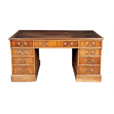 Lot 420 - English Mahogany Partner's Desk Early 19th...