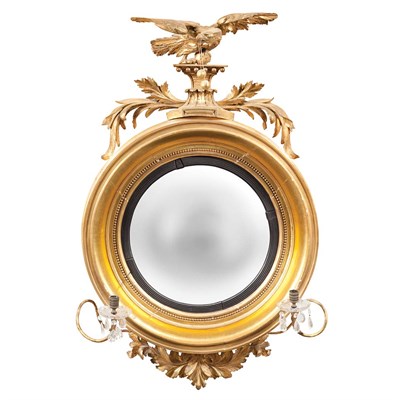 Lot 124 - Classical Giltwood Convex Mirror Second...