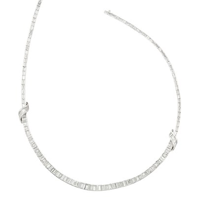 Lot 369 - Platinum and Diamond Necklace