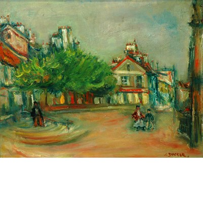 Lot 107 - Jacques Zucker American, 1900-1981 Town Square...