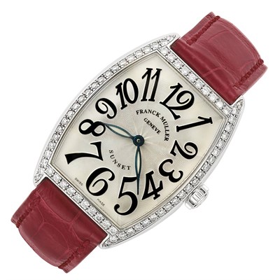 Lot 208 - Stainless Steel and Diamond 'Sunset' Wristwatch, Franck Muller