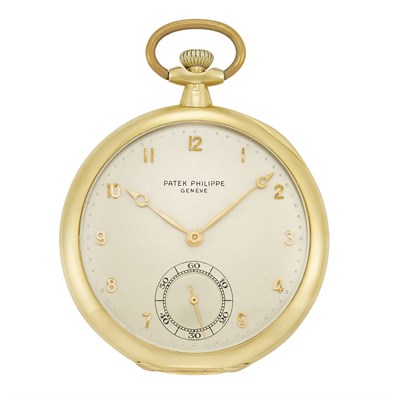 Lot 147 - Gold Open Face Pocket Watch, Patek Philippe