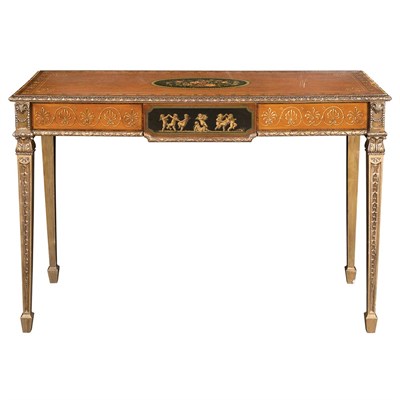 Lot 126 - George III Style Parcel Gilt and Painted...