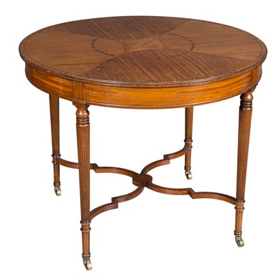 Lot 128 - Regency Style Mahogany and Satinwood Center...