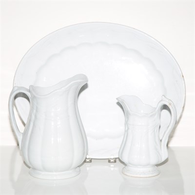 Lot 238 - Assembled Group of White Glazed Ironstone...