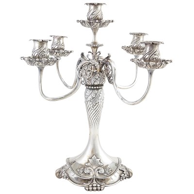 Lot 210 - Tiffany & Co. Sterling Silver Five-Light...