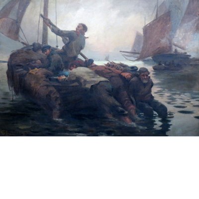 Lot 40 - Gaston Balande French, 1880-1971 Fishermen...