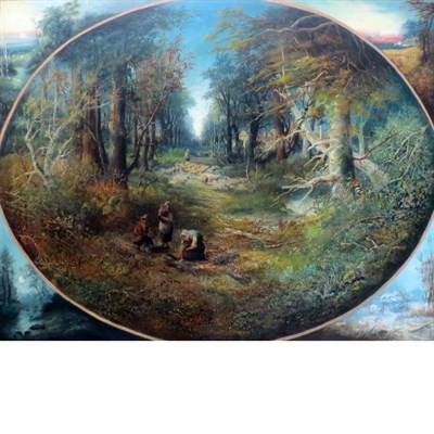 Lot 3 - European School 19th Century Four Seasons,...