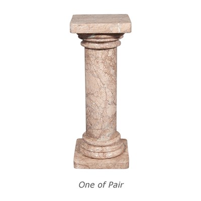 Lot 546 - Pair of Neoclassical Style Marble Pedestals...