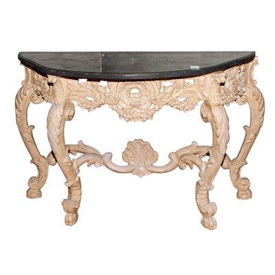 Lot 547 - Louis XV Style Carved and Painted Console...
