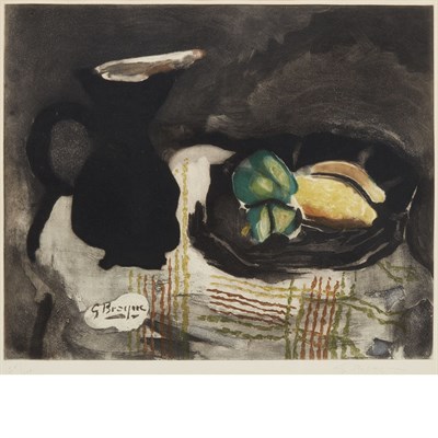 Lot 15 - After Georges Braque PICHET NOIR ET CITRONS...