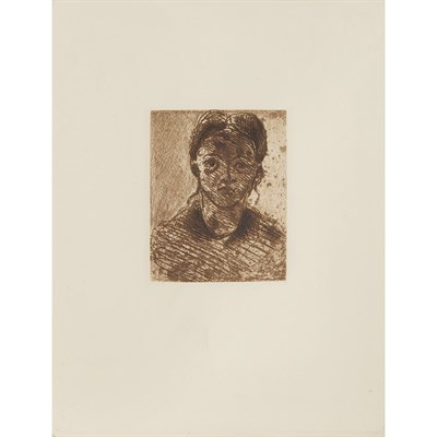 Lot 27 - Paul Cezanne (1839-1906) TETE DU JEUNE FILLE;...