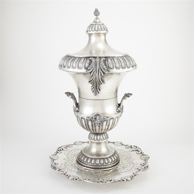 Lot 256 - Italian Silver Campana-Form Covered Vase;...