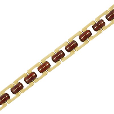 Lot 273 - Gold and Amber Bracelet