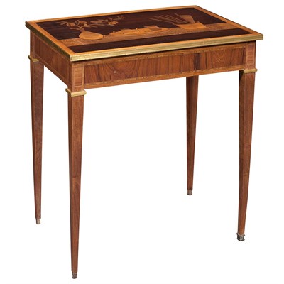 Lot 468 - Louis XVI Style Gilt-Metal Mounted Marquetry...