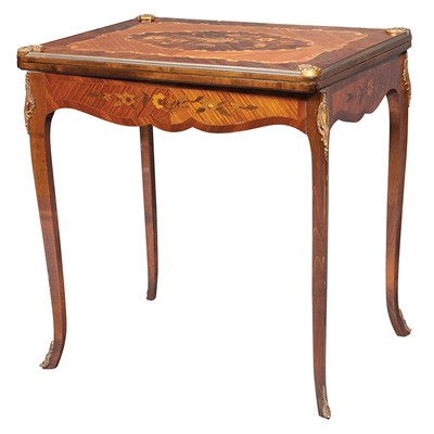 Lot 280 - Louis XV Style Metal Mounted Marquetry Inlaid...