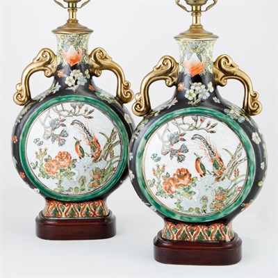 Lot 409 - Pair of English Chinoiserie Decorated...